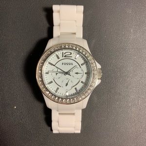 Fossil White Ceramic Watch